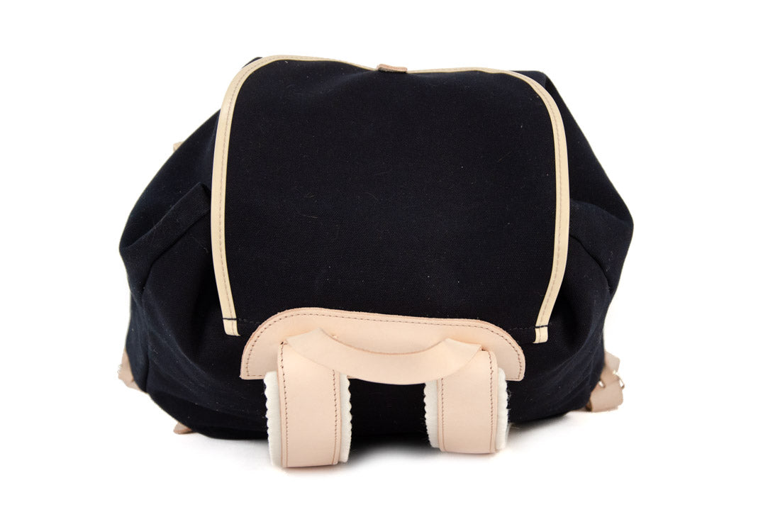 RU137DEPL cotton backpack black with light trim
