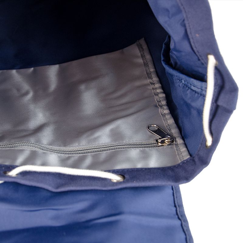 RU139 Cotton Hiking Backpack with Real Leather Stripping 15L Blue