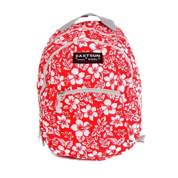 RU145 City & u. Hiking backpack flowers, red