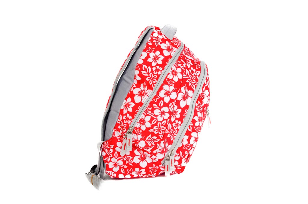 RU145 City & u. Hiking backpack flowers, red