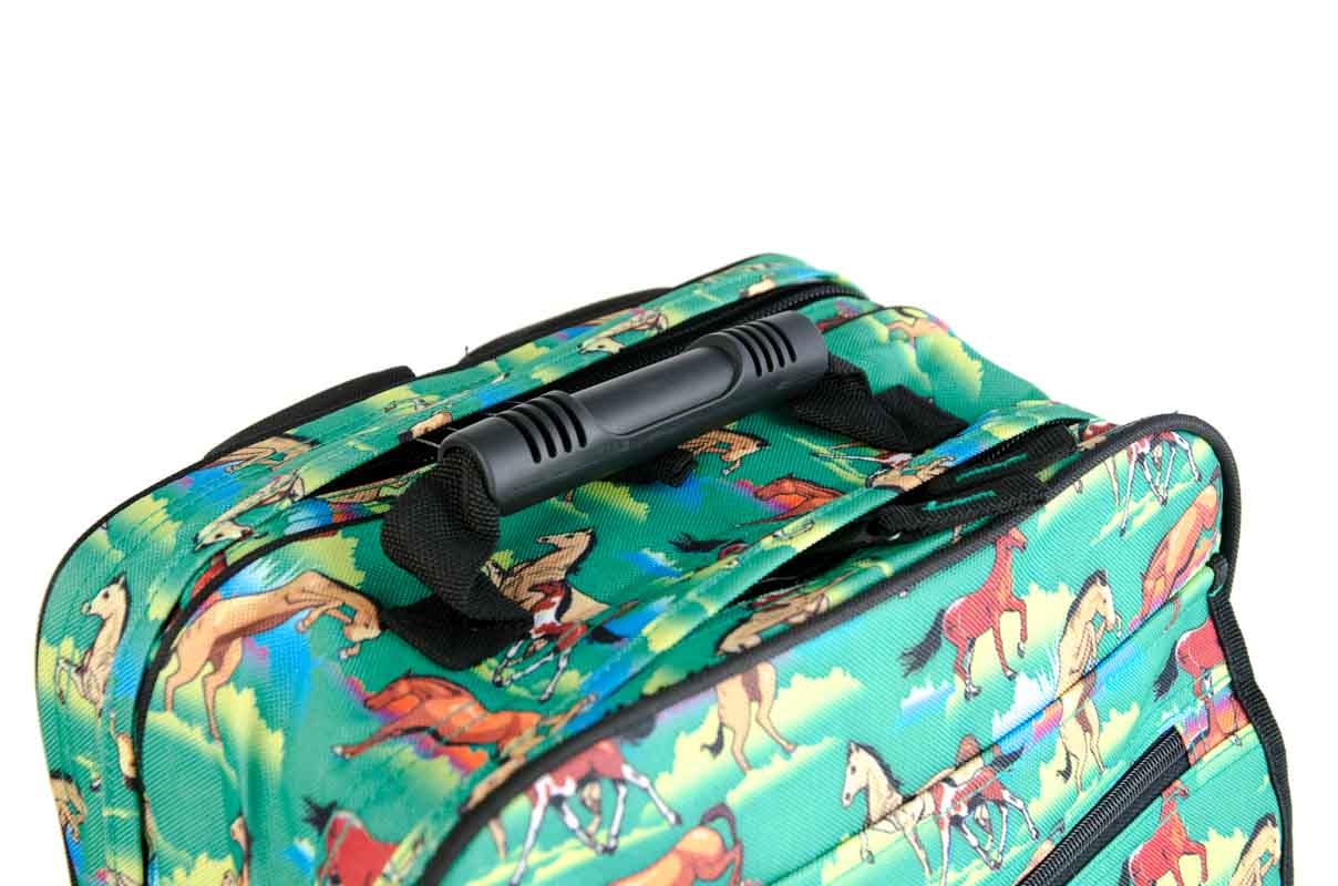 RU8007 School backpack 18 l horses green