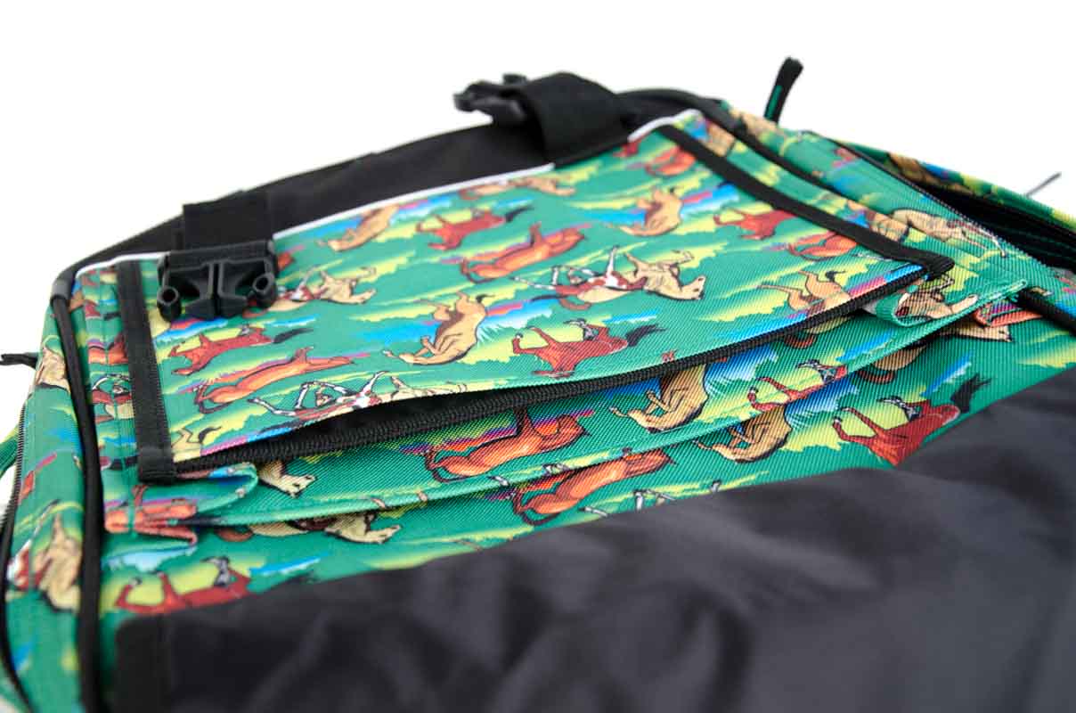 RU8007 School backpack 18 l horses green