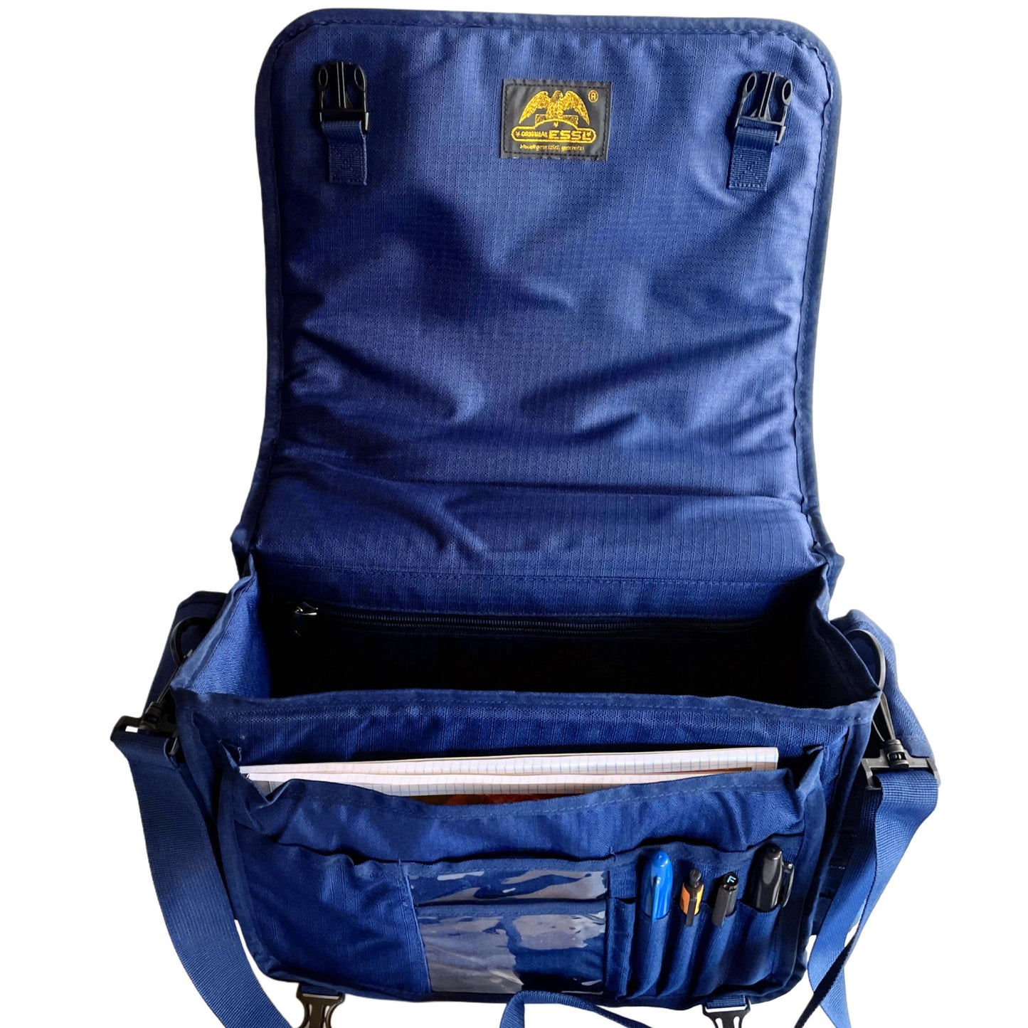 SB22 Multifunktionale Schultertasche mit Organizer - Perfekt für Alltag und Beruf Blau