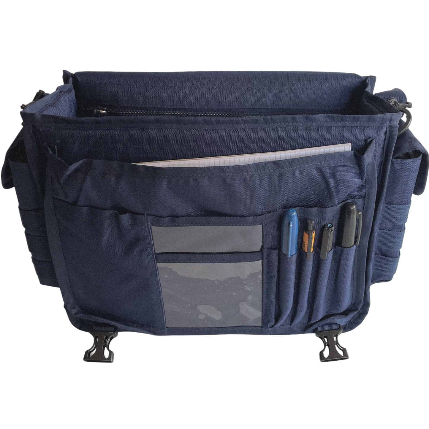SB22 Multifunktionale Schultertasche mit Organizer - Perfekt für Alltag und Beruf Blau