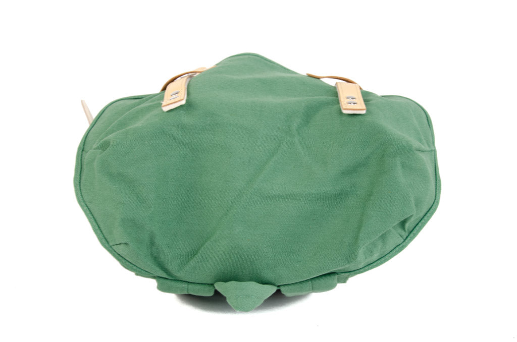 RU131 Cotton Hiking Backpack with Real Leather Stripping 15L Green