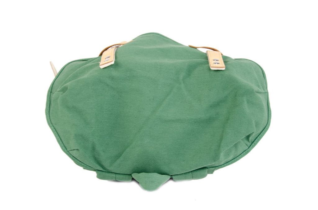 RU131 Cotton Hiking Backpack with Real Leather Stripping 15L Green