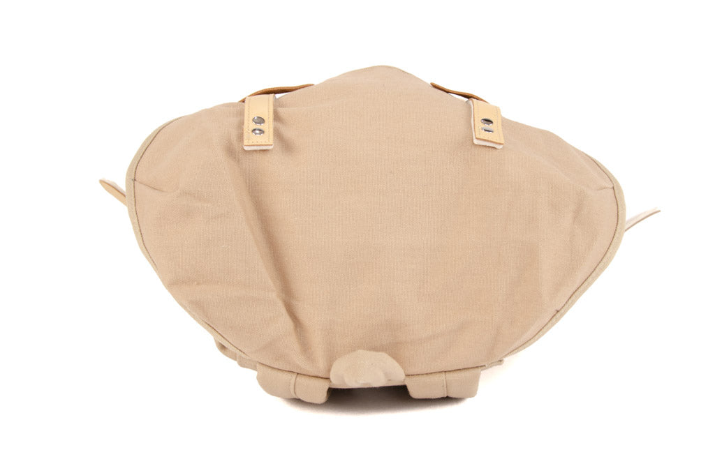 RU131 Cotton Hiking Backpack with Real Leather Stripping 15L Sand