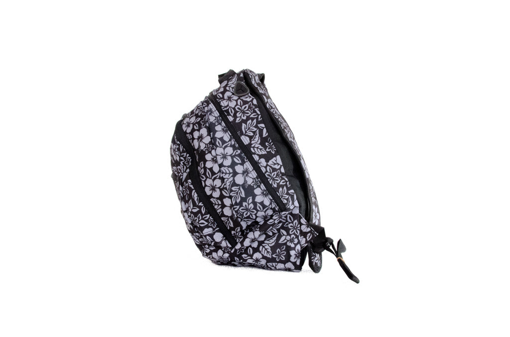 RU145 City- u. Wander-Rucksack Blumen, Schwarz