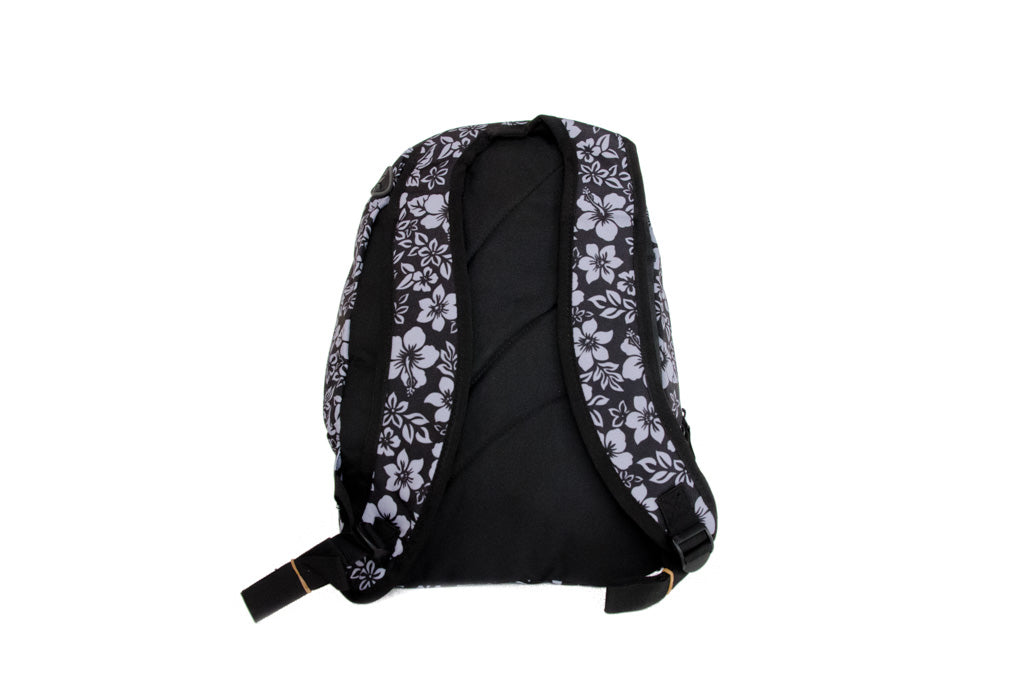 RU145 City- u. Wander-Rucksack Blumen, Schwarz