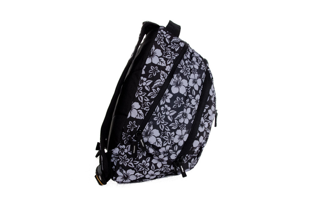 RU145 City- u. Wander-Rucksack Blumen, Schwarz