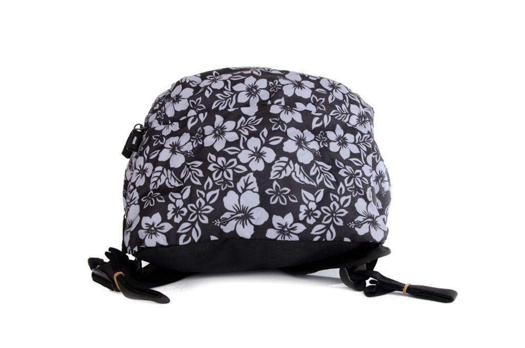 RU145 City- u. Wander-Rucksack Blumen, Schwarz