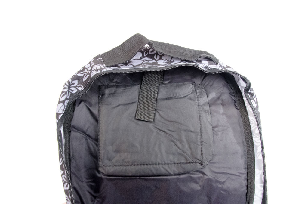 RU145 City & u. Hiking backpack flowers, black