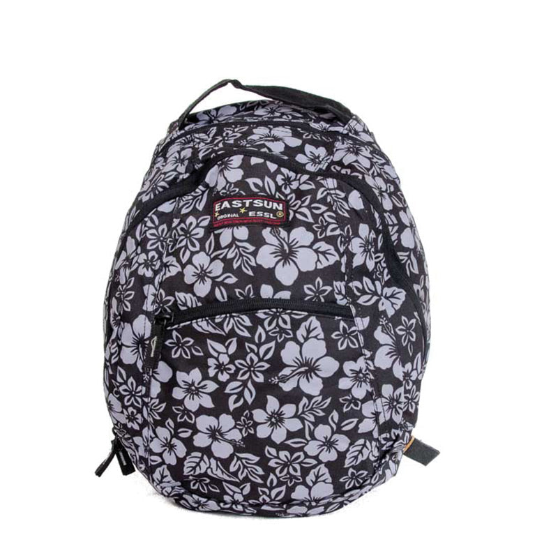 RU145 City- u. Wander-Rucksack Blumen, Schwarz