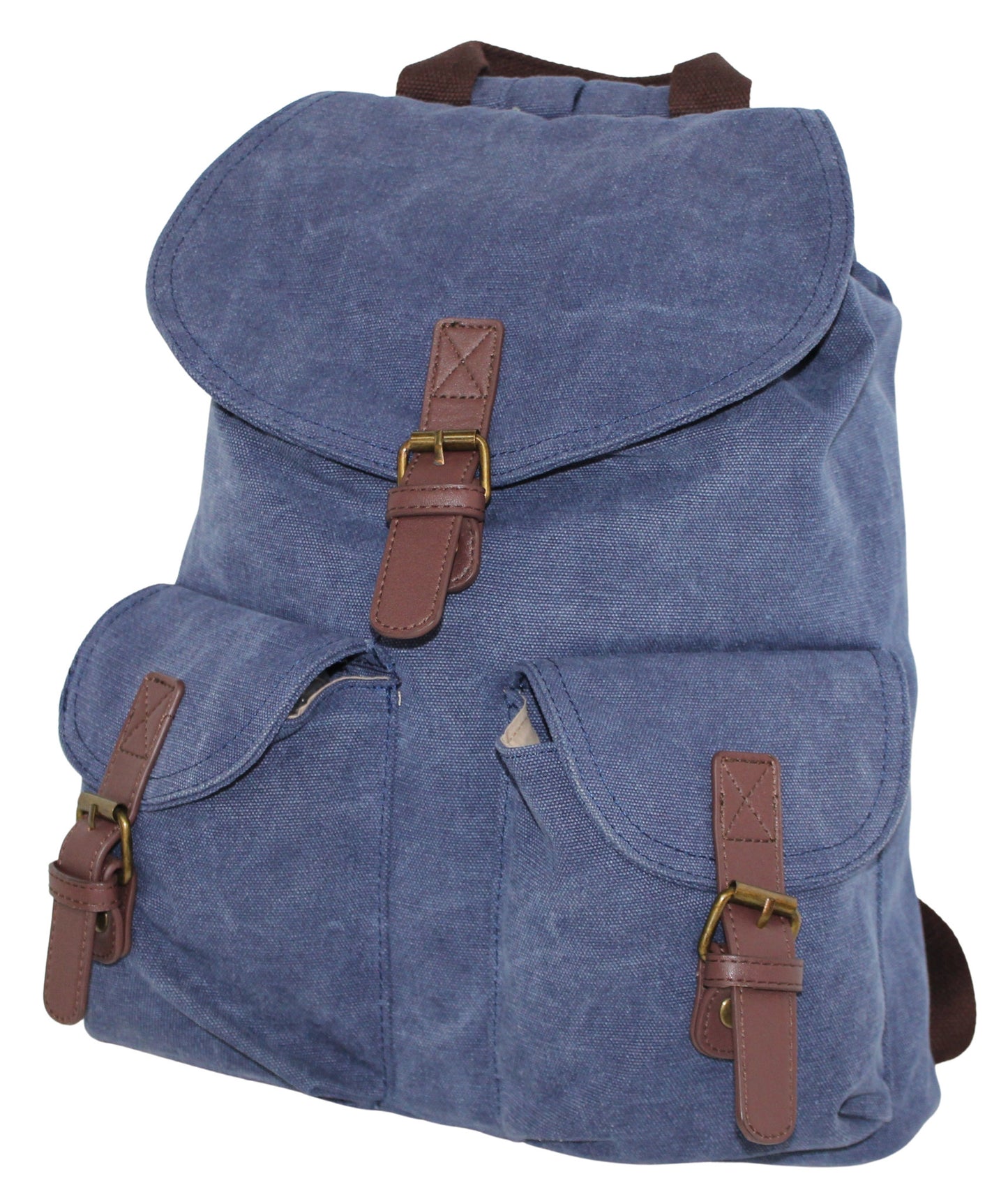 RU133 Cotton Backpack Magnetic Clasp Blue