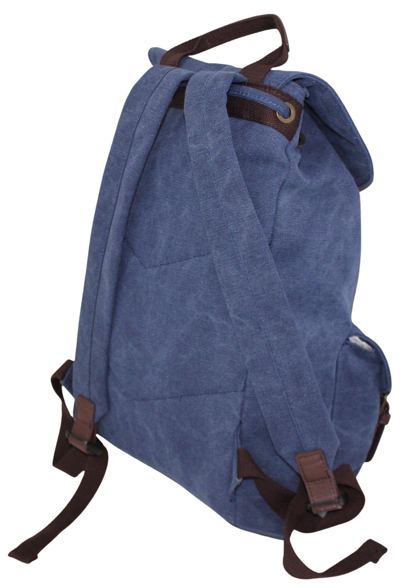 RU133 Cotton Backpack Magnetic Clasp Blue