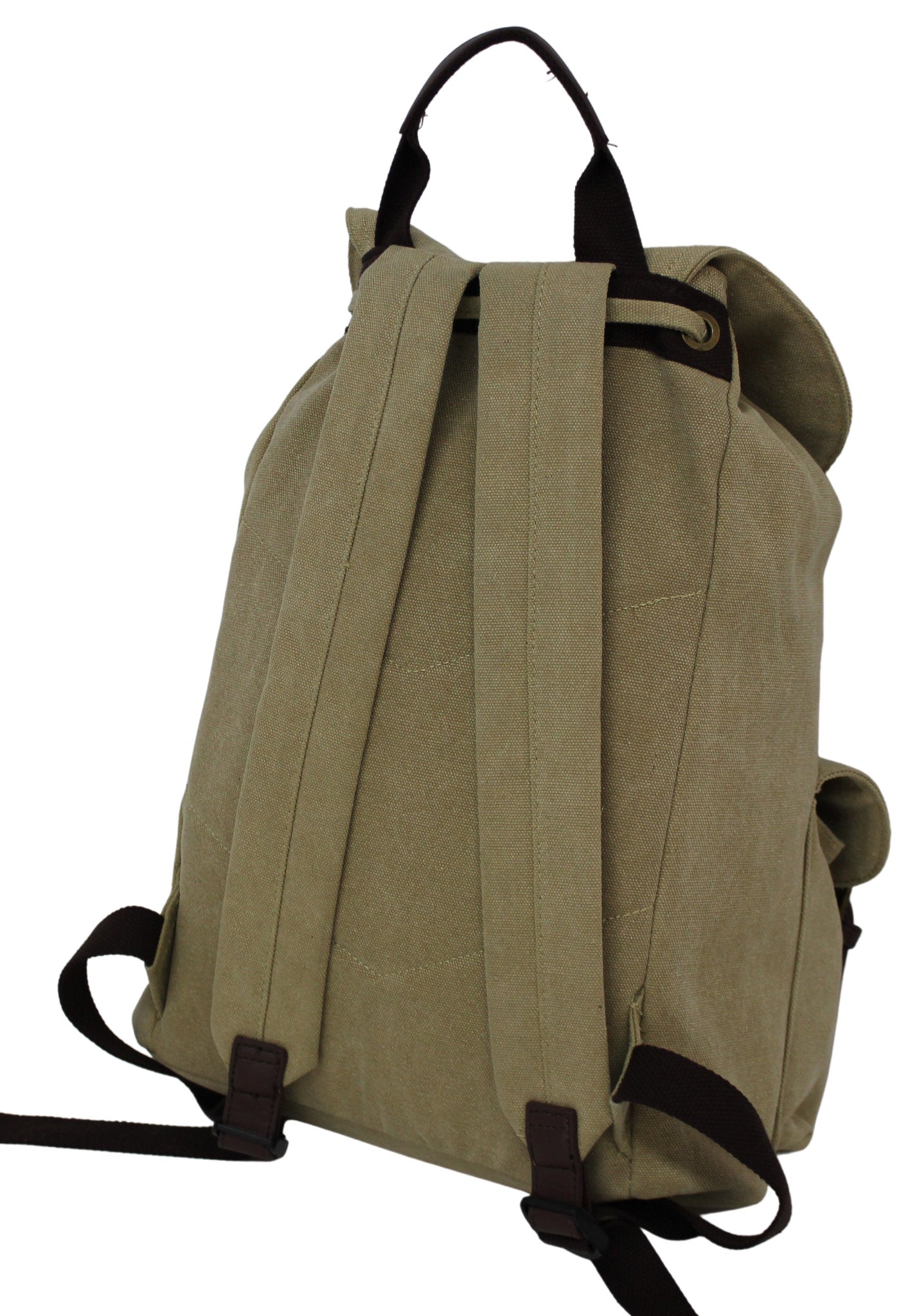RU133 Cotton Backpack Magnetic Clasp Sand